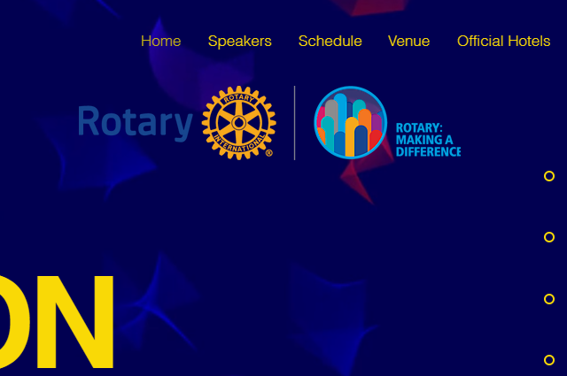 Rotary District 9210 front page Un site web developé par Digital Fingers pour le District 9210 du Rotary Club International